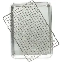 Nordic Ware Naturals quarter sheet bageplade med rist Sølv