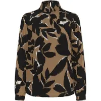 Kaffe Bluse 'KAamber' lysebrun / sort / hvid