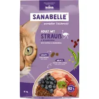 Sanabelle Adult med struds og blåbær kattefoder