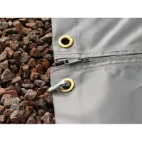 TOOLPORT 5x20m, Telthal, PVC-teltdug, grå, med statikpakke (blød undergrund)
