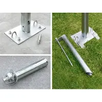 TOOLPORT 6x36m, Garagetelt, PVC-teltdug, mørkegrøn, med statikpakke (beton undergrund)
