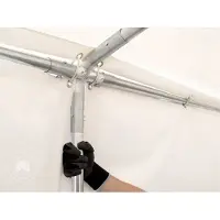 TOOLPORT 4x16m PVC lagertelt, mørkegrøn, med bundramme, uden statikpakke