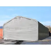 TOOLPORT 6x12m, Telthal, PRIMEtex-PVC-teltdug, grå, med statikpakke (beton undergrund)