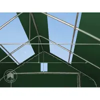 TOOLPORT 6x12m, Telthal, PRIMEtex-PVC-teltdug, mørkegrøn, med statikpakke (blød undergrund)