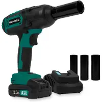 Vonroc Slagnøgle 20V - 400Nm Møtrikspænder | Kraftfuld & Præcis | 2300 omdr./min | Inkl. 2.0Ah akku, oplader & 4 toppe