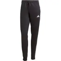 Adidas Sportsbukser 'ESSENTIALS 3-STRIPES FLEECE SLIM' sort / hvid