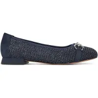 Caprice Ballerina, blue, made of Leather and synthetic with Trapeze heel, Size 41