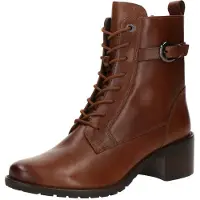 Caprice Bootie, brown, made of Leather with Block heel, Size 42