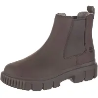 Timberland Timberlandtil kvinder. TB0A2FK2EM51 Greyfield Mid taupe chelsea boots i læder (39 W), Fast, Ingen, Casual, Gråt, Bæredygtig