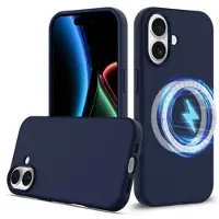 Mtp Products iPhone 17 Liquid Silikone Cover - MagSafe Kompatibel - Mørkeblå