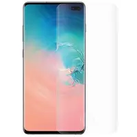Mtp Products Samsung Galaxy S10+ Full Coverage Skærmbeskyttelse Hærdet Glas - Gennemsigtig