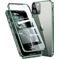 Mtp Products iPhone 11 Pro Magnetisk Cover med Hærdet Glas - Grøn