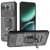 Mtp Products OnePlus Nord 4 Roterende Ring Hybrid Cover med Kameraskjold - Sort