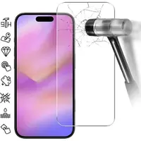 Mtp Products iPhone 17 Pro Max Skærmbeskyttelse Hærdet Glas - 9H - Case Friendly - Gennemsigtig