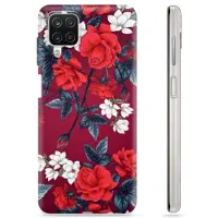 Mtp Products Samsung Galaxy A12 TPU Cover - Vintage Blomster