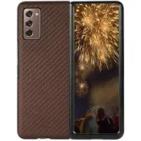 Mtp Products Samsung Galaxy Z Fold2 5G Hybrid Cover - Karbonfiber - Brun