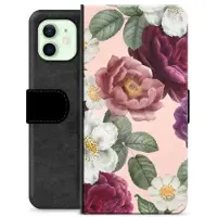 Mtp Products iPhone 12 Premium Flip Cover med Pung - Romantiske Blomster