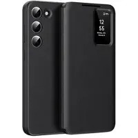 Mtp Products Samsung Galaxy S22 5G Smart Clear View Flip etui med kortplads - Sort