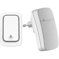 Mtp Products Selvdrevet Trådløs Dørklokke ML01 - 38 Ringetoner - Hvid