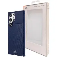 Saii Karbonfiber Samsung Galaxy S22 Ultra 5G TPU Cover - Blå
