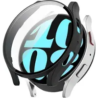 Mtp Products Samsung Galaxy Watch6 Plastikcover med Skærmbeskyttelse Hærdet Glas - 40mm - Sort