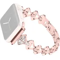Mtp Products Rhinsten Vifteformet Apple Watch Ultra 3/2/Ultra/11/10/9/8/SE 3/(2022)/7/SE/6/5/4/3/2/1 Rem - 49mm/46mm/45mm/44mm/42mm - Pink