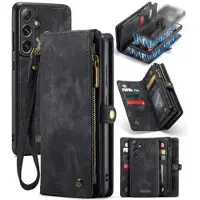 CASEME Samsung Galaxy S24 008 2-i-1 Multifunktionel Pung - Sort