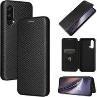 Mtp Products OnePlus Nord CE 5G Flip Cover - Karbonfiber - Sort