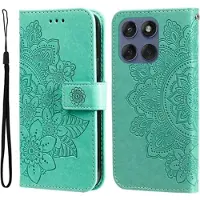 Mtp Products Motorola Edge 60 Fusion Mandala Series Etui med Pung - Grøn