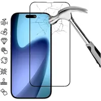 Mtp Products iPhone 17 Skærmbeskyttelse Hærdet Glas - Full Fit - 9H - Sort kant