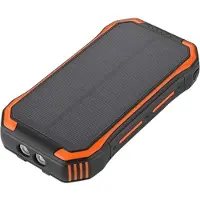Mtp Products Vandafvisende Solcelle Powerbank med Trådløs Oplader - 30000mAh - Orange