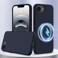 Mtp Products iPhone 16e/17e Liquid Silikone Cover - MagSafe Kompatibel - Mørkeblå