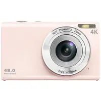 Mtp Products DC402-AF 4K Vlogging og Digitalkamera med Autofokus, 48MP Opløsning og 16X Digital Zoom - Lyserød