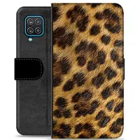 Mtp Products Samsung Galaxy A12 Premium Flip Cover med Pung - Leopard