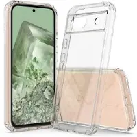 Mtp Products Google Pixel 8a Ridsefast Hybrid Cover - Gennemsigtig