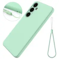 Mtp Products Samsung Galaxy S24 Liquid Silikone Cover med Strop - Grøn