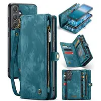 CASEME Samsung Galaxy A55 008 2-i-1 Multifunktionel Pung - Blå
