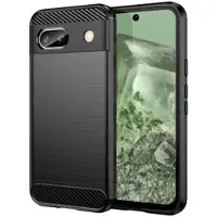 Mtp Products Google Pixel 8a Børstet TPU Cover - Karbonfiber - Sort