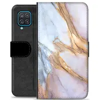Mtp Products Samsung Galaxy A12 Premium Flip Cover med Pung - Elegant Marmor