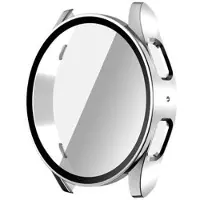 Mtp Products Samsung Galaxy Watch7 Plastikcover med Skærmbeskyttelse Hærdet Glas - 44mm - Sølv