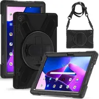 Mtp Products Lenovo Tab M10 Gen 3 Heavy Duty 360 Cover med Håndrem - Sort
