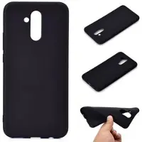 Mtp Products Huawei Mate 20 Lite Anti-Fingeraftryk Mat TPU Cover - Sort