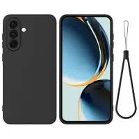 Mtp Products Samsung Galaxy M56 Flydende silikone cover med håndrem - sort