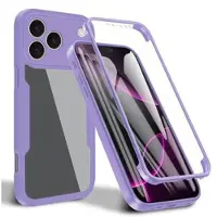 Mtp Products iPhone 17 Pro Max 360 Beskyttelse Cover - Lilla / Klar