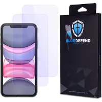 BlueDefend iPhone 11 Anti-Blue Light Skærmbeskyttelse Hærdet Glas - 2 stk.