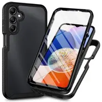 Mtp Products Samsung Galaxy A15/A15 5G 360 Beskyttelse Cover - Sort / Klar