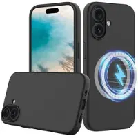 Mtp Products iPhone 16 Liquid Silikone Cover - MagSafe Kompatibel - Sort