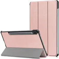 Mtp Products Tri-Fold Series Samsung Galaxy Tab S7 FE Smart Folio Cover - Rødguld