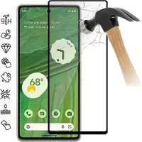 Mtp Products Google Pixel 7a Skærmbeskyttelse Hærdet Glas - 9H - Full Fit - Sort Kant