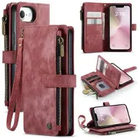 CASEME iPhone 16e/17e C30 Multifunktionel Pung - Rød